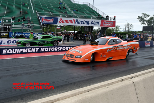 Bobby Martin - 'Supercharger' (near lane) 
vs  (far lane)